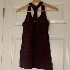 Oxblood leopard lululemon tank